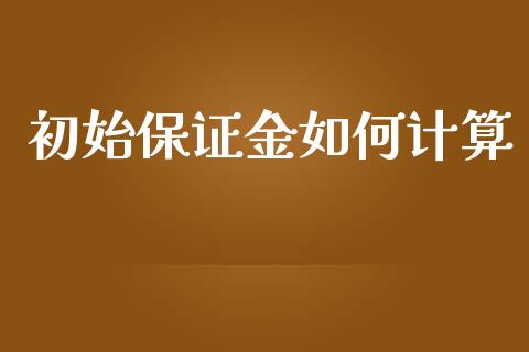 初始保证金如何计算_https://www.fsyjjx.cn_期货在线_第1张
