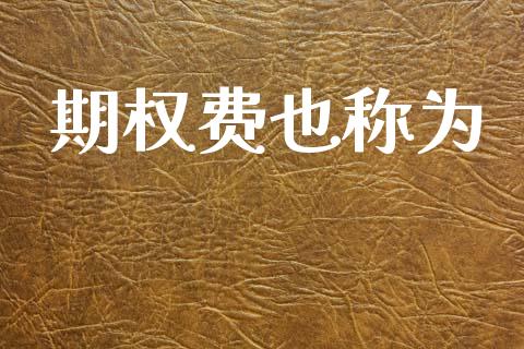 期权费也称为_https://www.fsyjjx.cn_期货资讯_第1张