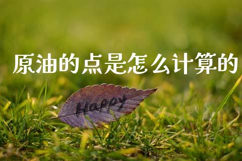 原油的点是怎么计算的_https://www.fsyjjx.cn_期货在线_第1张