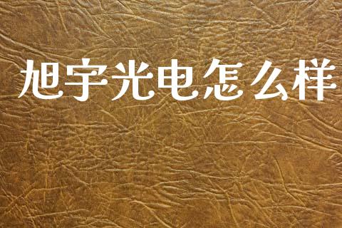 旭宇光电怎么样_https://www.fsyjjx.cn_问财精选_第1张