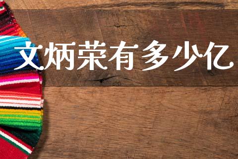 文炳荣有多少亿_https://www.fsyjjx.cn_理财资讯_第1张