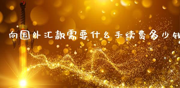 向国外汇款需要什么手续费多少钱_https://www.fsyjjx.cn_期货资讯_第1张