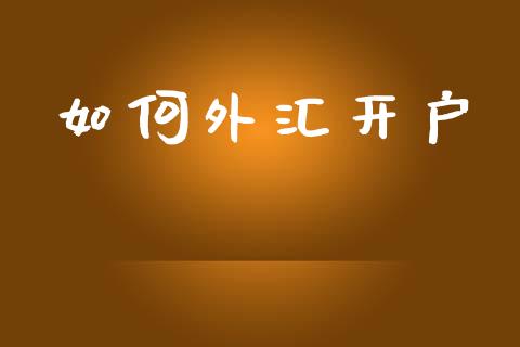 如何外汇开户_https://www.fsyjjx.cn_理财资讯_第1张