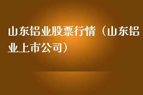 山东铝业股票行情（山东铝业上市公司）_https://www.fsyjjx.cn_股票指导_第1张