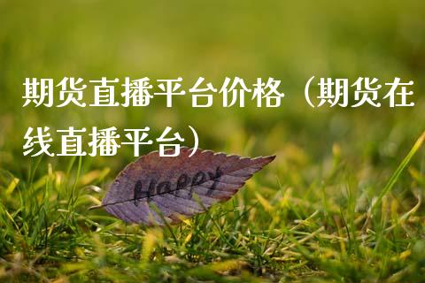 期货直播平台价格（期货在线直播平台）_https://www.fsyjjx.cn_期货在线_第1张