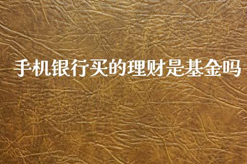 手机银行买的理财是基金吗_https://www.fsyjjx.cn_问财精选_第1张