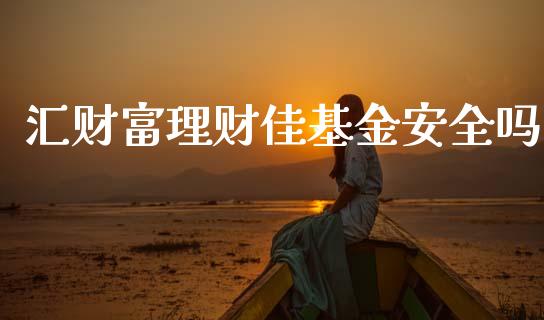 汇财富理财佳基金安全吗_https://www.fsyjjx.cn_理财资讯_第1张