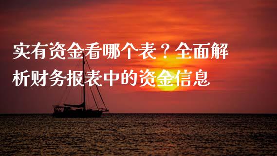 实有资金看哪个表？全面解析财务报表中的资金信息_https://www.fsyjjx.cn_股市分析_第1张