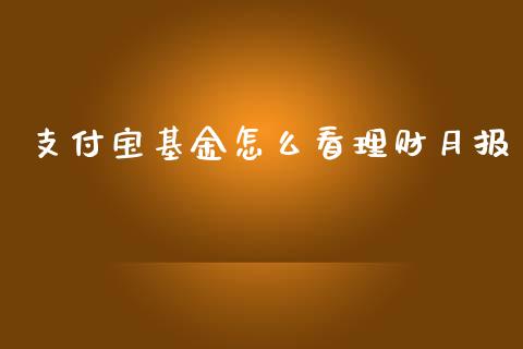 支付宝基金怎么看理财月报_https://www.fsyjjx.cn_问财精选_第1张