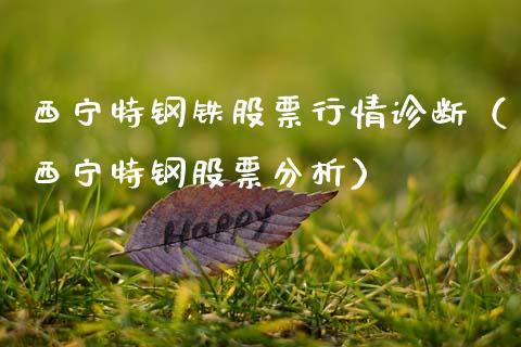 西宁特钢铁股票行情诊断（西宁特钢股票分析）_https://www.fsyjjx.cn_股票指导_第1张