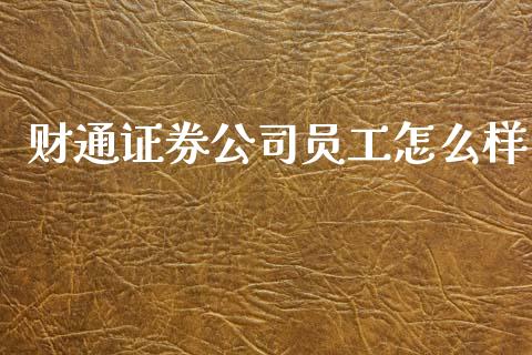 财通证券公司员工怎么样_https://www.fsyjjx.cn_期货资讯_第1张