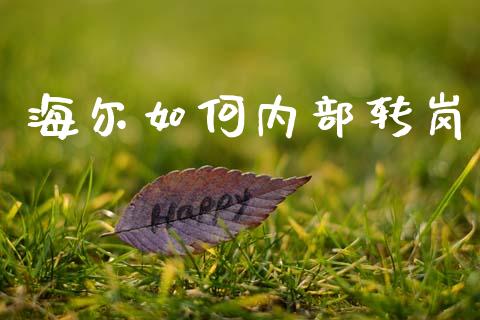 海尔如何内部转岗_https://www.fsyjjx.cn_股指期货_第1张