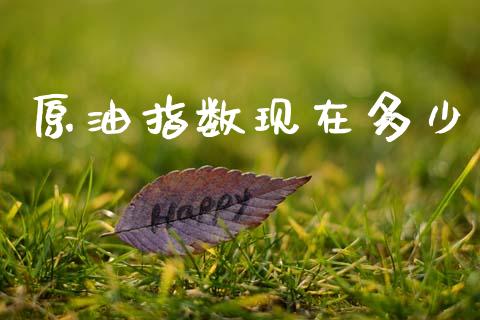 原油指数现在多少_https://www.fsyjjx.cn_股指期货_第1张
